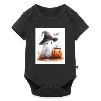 Cadeau d’Halloween Femmes Hommes Enfants Décoration - Body à manches courtes Premium Bébé - noir - Devant