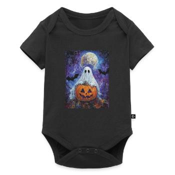 Cadeau d’Halloween Femmes Hommes Enfants Décoration - Body à manches courtes Premium Bébé - noir - Devant