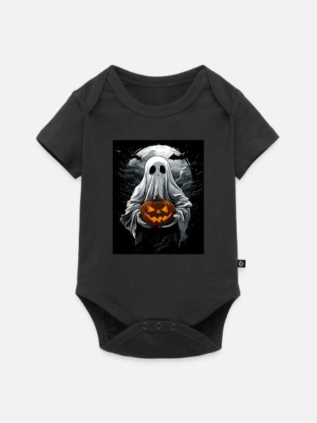 Halloween Geschenk Frauen Geist Männer Kinder Deko - Baby Premium Kurzarmbody - Schwarz