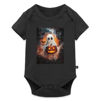 Cadeau d’Halloween Femmes Hommes Enfants Décoration - Body à manches courtes Premium Bébé - noir - Devant
