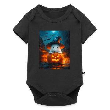 Cadeau d’Halloween Femmes Hommes Enfants Décoration - Body à manches courtes Premium Bébé - noir - Devant