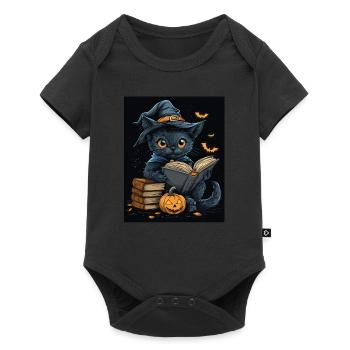 Halloween Gift Women Cat Men Kids Decoration - Baby Premium short-sleeve bodysuit - black - Front