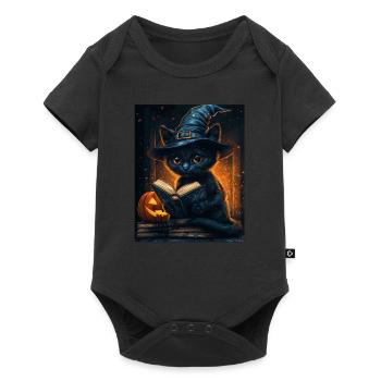 Halloween Gift Women Cat Men Kids Decoration - Baby Premium short-sleeve bodysuit - black - Front