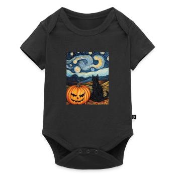 Halloween Gift Women Cat Men Kids Decoration - Baby Premium short-sleeve bodysuit - black - Front