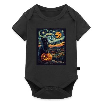 Halloween Gift Women Cat Men Kids Decoration - Baby Premium short-sleeve bodysuit - black - Front