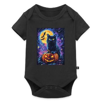 Halloween Gift Women Cat Men Kids Decoration - Baby Premium short-sleeve bodysuit - black - Front