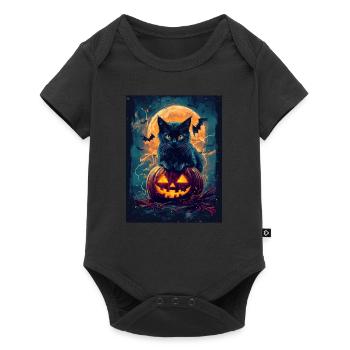 Halloween Gift Women Cat Men Kids Decoration - Baby Premium short-sleeve bodysuit - black - Front