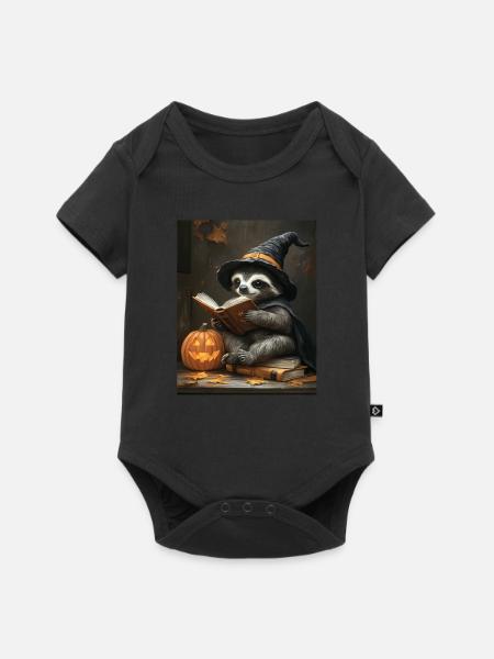 Halloween Geschenk Frauen Faultier Männer Kinder - Baby Premium kortärmad bodysuit - svart