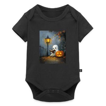 Cadeau d’Halloween Femmes Hommes Enfants Décoration - Body à manches courtes Premium Bébé - noir - Devant