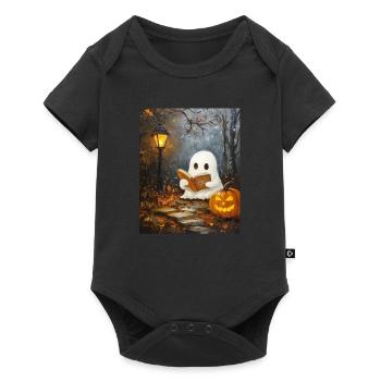 Cadeau d’Halloween Femmes Hommes Enfants Décoration - Body à manches courtes Premium Bébé - noir - Devant