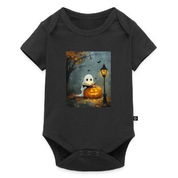 Cadeau d’Halloween Femmes Hommes Enfants Décoration - Body à manches courtes Premium Bébé - noir - Devant