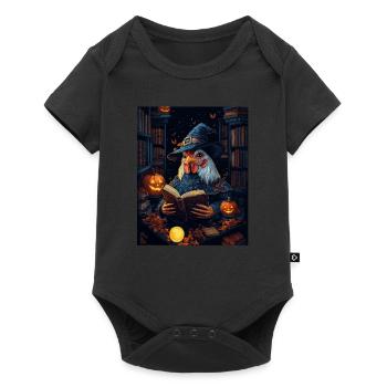 Cadeau d’Halloween Femmes Coq Hommes Enfants Décoration - Body à manches courtes Premium Bébé - noir - Devant