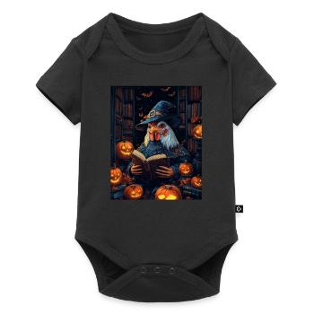 Cadeau d’Halloween Femmes Coq Hommes Enfants Décoration - Body à manches courtes Premium Bébé - noir - Devant