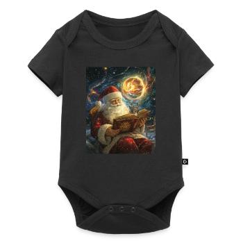 Père Noël Femmes Hommes Enfants Noël - Body à manches courtes Premium Bébé - noir - Devant