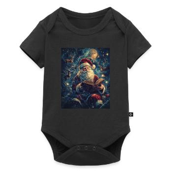 Père Noël Femmes Hommes Enfants Noël - Body à manches courtes Premium Bébé - noir - Devant