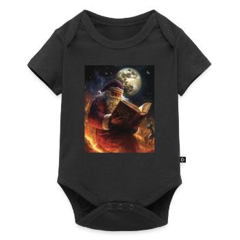 Père Noël Femmes Hommes Enfants Noël - Body à manches courtes Premium Bébé - noir - Devant