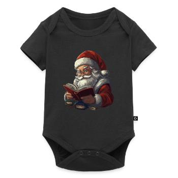 Père Noël Femmes Hommes Enfants Noël - Body à manches courtes Premium Bébé - noir - Devant