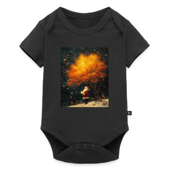Père Noël Femmes Hommes Enfants Noël - Body à manches courtes Premium Bébé - noir - Devant