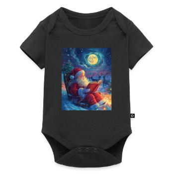 Père Noël Femmes Hommes Enfants Noël - Body à manches courtes Premium Bébé - noir - Devant