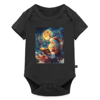 Père Noël Femmes Hommes Enfants Noël - Body à manches courtes Premium Bébé - noir - Devant