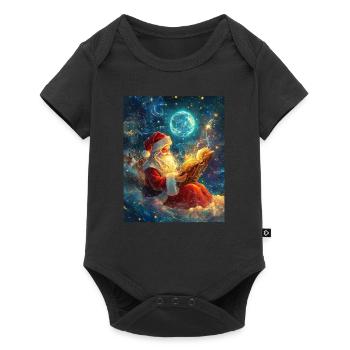 Père Noël Femmes Hommes Enfants Noël - Body à manches courtes Premium Bébé - noir - Devant