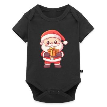 Père Noël Femmes Hommes Enfants Noël - Body à manches courtes Premium Bébé - noir - Devant