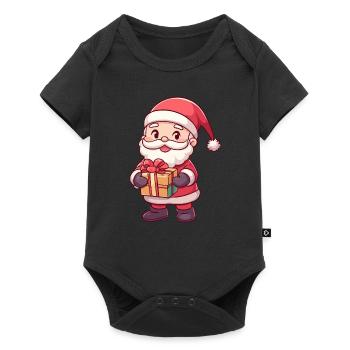 Père Noël Femmes Hommes Enfants Noël - Body à manches courtes Premium Bébé - noir - Devant