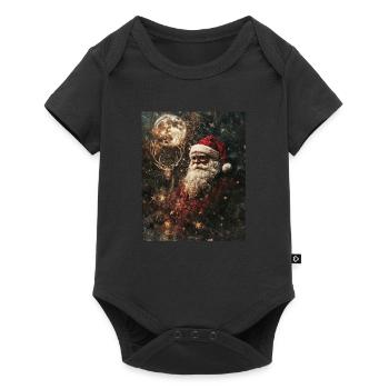 Père Noël Femmes Hommes Enfants Noël - Body à manches courtes Premium Bébé - noir - Devant