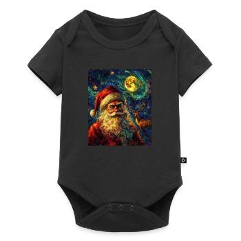 Weihnachtsmann Frauen Männer Kinder Weihnachten - Baby Premium Kurzarmbody - Schwarz - Vorne