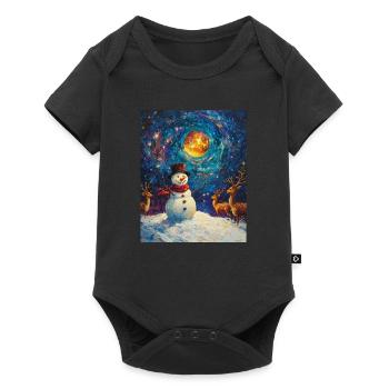 Snowman Christmas Women Men Children - Baby Premium short-sleeve bodysuit - black - Front