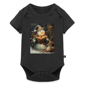 Snowman Christmas Women Men Children - Baby Premium short-sleeve bodysuit - black - Front