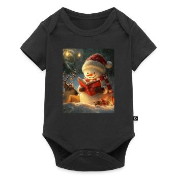 Snowman Christmas Women Men Children - Baby Premium short-sleeve bodysuit - black - Front