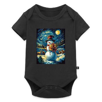 Snowman Christmas Women Men Children - Baby Premium short-sleeve bodysuit - black - Front