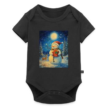 Snowman Christmas Women Men Children - Baby Premium short-sleeve bodysuit - black - Front