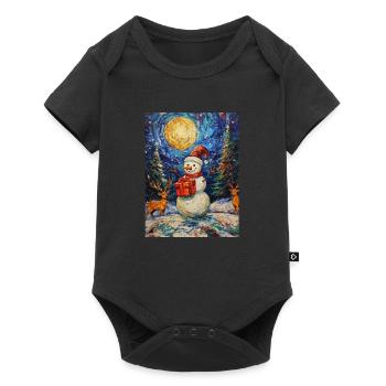 Snowman Christmas Women Men Children - Baby Premium short-sleeve bodysuit - black - Front