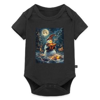 Snowman Christmas Decoration Women Men Children - Baby Premium short-sleeve bodysuit - black - Front