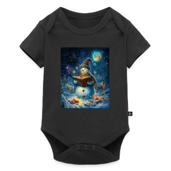 Snowman Christmas Decoration Women Men Children - Baby Premium short-sleeve bodysuit - black - Front
