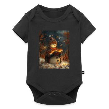 Snowman Christmas Decoration Women Men Children - Baby Premium short-sleeve bodysuit - black - Front