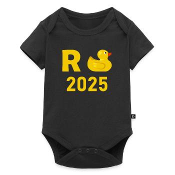 Duck Pension 2025 Pension Retirement Grandpa Grandma Pensioner - Baby Premium short-sleeve bodysuit - black - Front