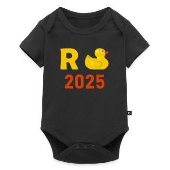 Duck Pension 2025 Pension Retirement Grandpa Grandma Pensioner - Baby Premium short-sleeve bodysuit - black - Front