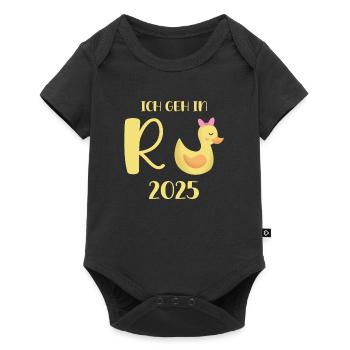 Duck Pension 2025 Pension Retirement Grandpa Grandma Pensioner - Baby Premium short-sleeve bodysuit - black - Front