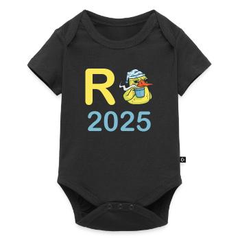 Duck Pension 2025 Pension Retirement Grandpa Grandma Pensioner - Baby Premium short-sleeve bodysuit - black - Front