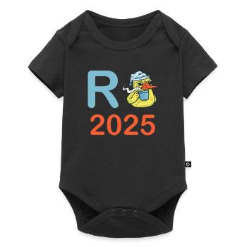 Duck Pension 2025 Pension Retirement Grandpa Grandma Pensioner - Baby Premium short-sleeve bodysuit - black - Front