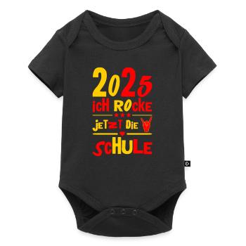 School Child 2025 Young Girls School Enrollment 2025 Decoration - Baby Premium short-sleeve bodysuit - black - Front