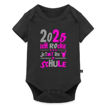 Écolier 2025 Inscription des jeunes filles à l’école 2025 Décoration - Body à manches courtes Premium Bébé - noir - Devant
