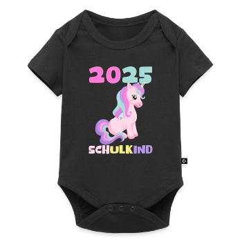 Écolier 2025 Inscription des jeunes filles à l’école 2025 Décoration - Body à manches courtes Premium Bébé - noir - Devant