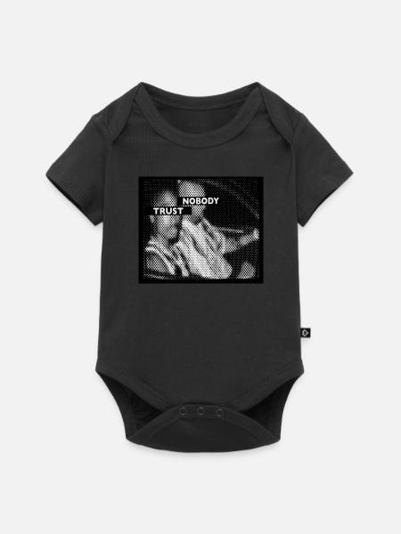 Gangsta Rap Grafik Nobody Trust - Baby Premium Kurzarmbody - Schwarz