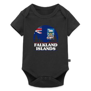 Îles Falkland - Body à manches courtes Premium Bébé - noir - Devant