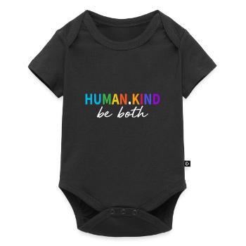 Humanité Soyez à la fois rétro couleurs gentillesse cool cadeau - Body à manches courtes Premium Bébé - noir - Devant