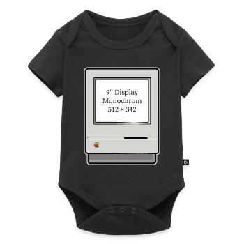Computer Classic - alter Computer - Baby Premium Kurzarmbody - Schwarz - Vorne